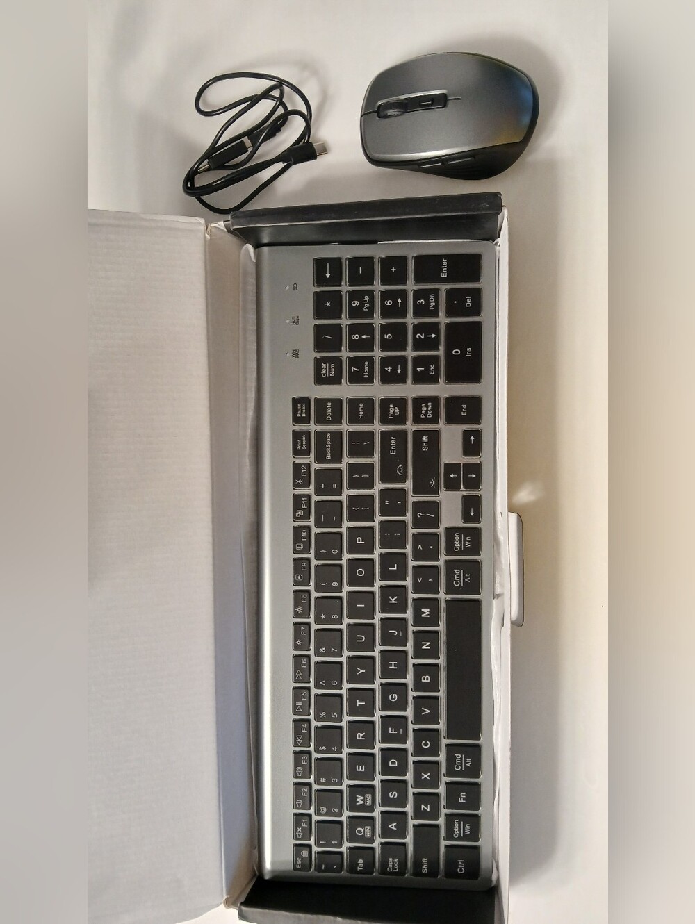 KM16 Pro Wireless Keyboard & Mouse Combo – RGB Backlit, Rechargeable, 2.4GHz